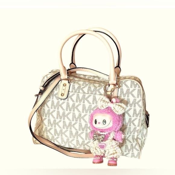 MICHAEL KORS NWOT Monogram Crossbody Satchel AND Labubu Monster - Picture 1 of 11